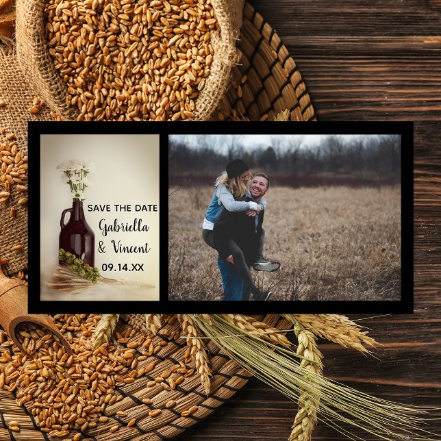 Growler Hops Daisies Brewery Wedding Save the Date (Creator Uploaded)