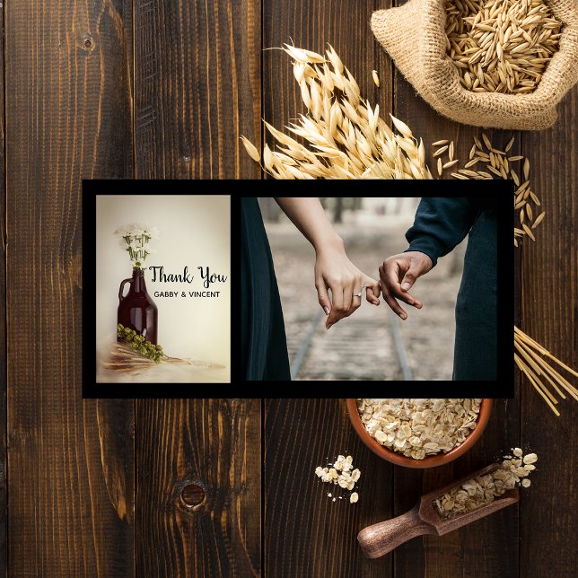 Growler, Hops, Daisies Brewery Wedding Thank You (Creator Uploaded)