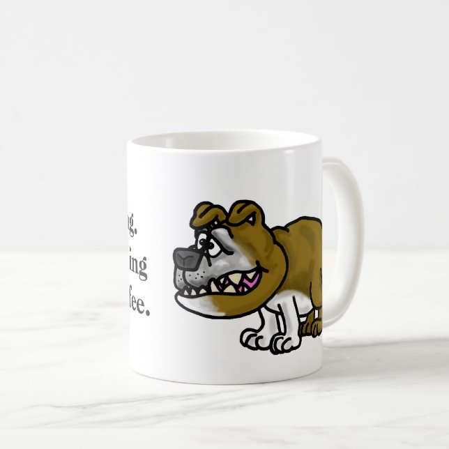 Growling BullDog Coffee Mug (Front Right)