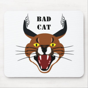 Growling Caracal Bad Cat Mouse Pad