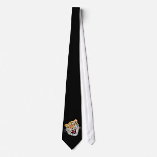 Growling Tiger Head Tie