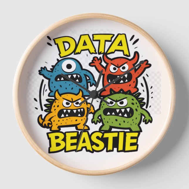 Growly Data Beastie Clock (Front)