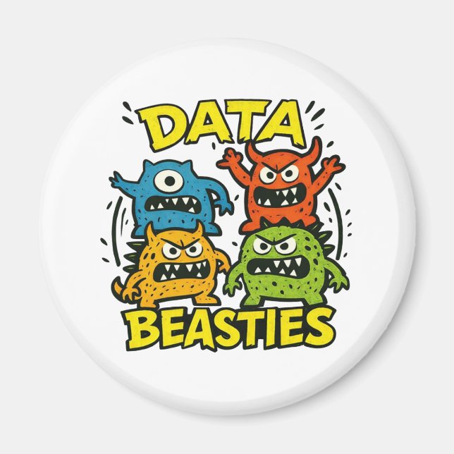 Growly Data Beasties magnet (Front)