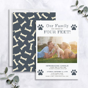 Grown by 4 Feet New Puppy Photo Announcement