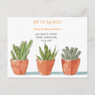 Grown We’ve Moved Orange Announcement Postcard