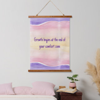 Growth Begins Wood Topped Wall Tapestry