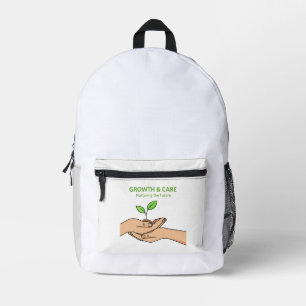 Growth & Care   Nurturing the Future Inspirational Printed Backpack