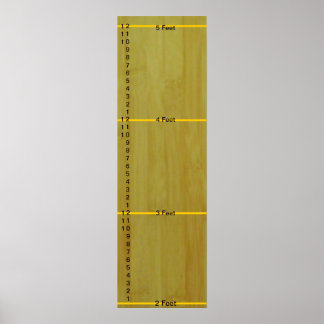 Growth Chart - Bamboo Boards with Measurments