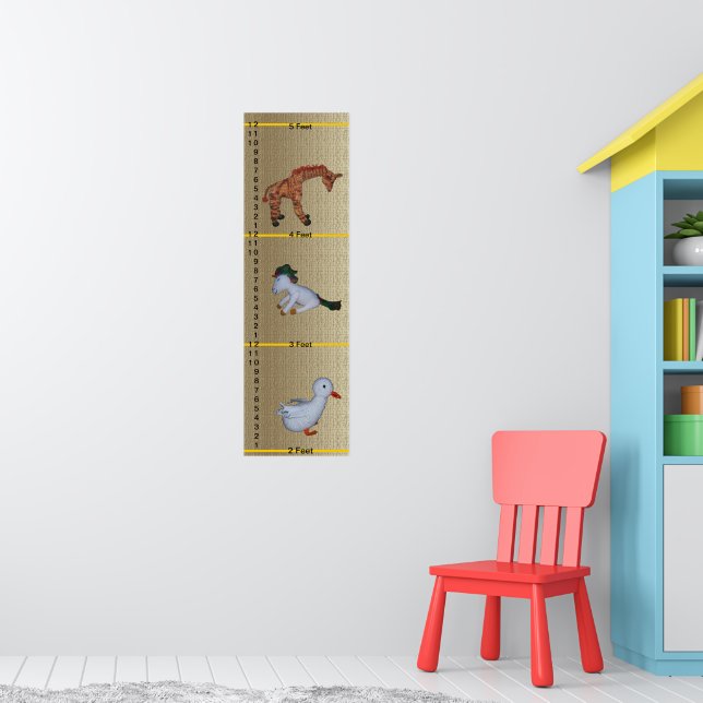 Growth Chart - Duck, Unicorn, Giraffe Dolls (Nursery 1)