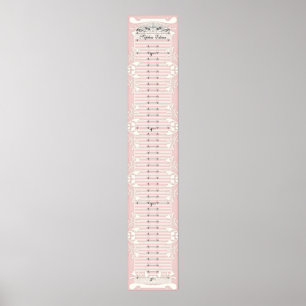 Growth Chart - Our Princess Hearts Swirls Banner