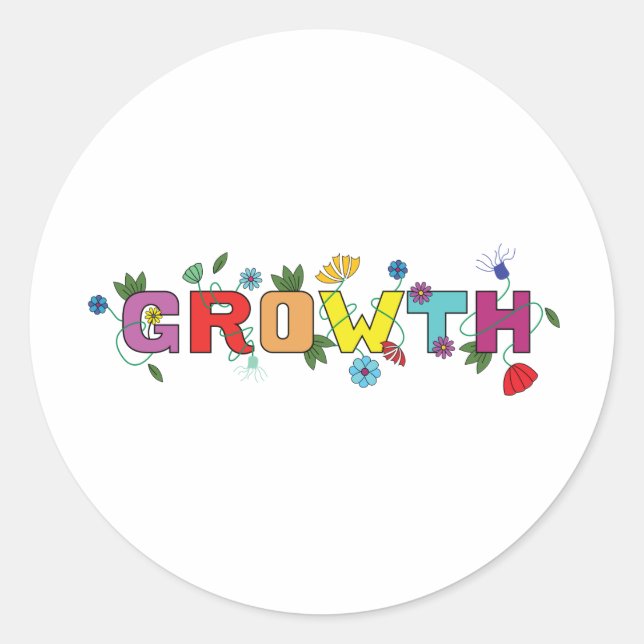 GROWTH CLASSIC ROUND STICKER (Front)