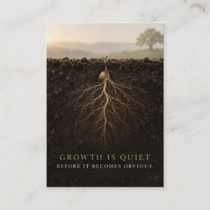 Growth Is Quiet Business Card