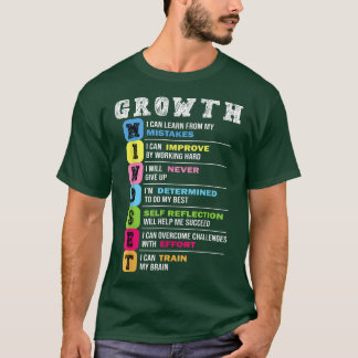 Growth Mindset Classroom Brain Motivation Entrepre T-Shirt