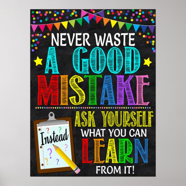 Growth Mindset Classroom Poster (Front)