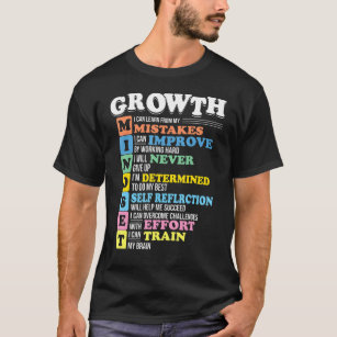 Growth Mindset Classroom Teacher Positive Thinking T-Shirt