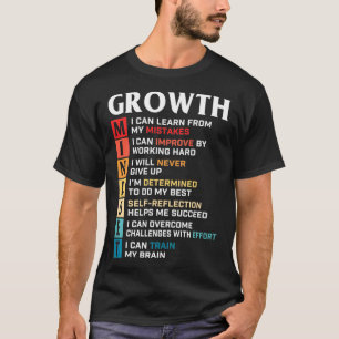 Growth Mindset Definition Motivational Quote Insp T-Shirt