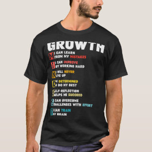 Growth Mindset Definition Motivational Quote Inspi T-Shirt