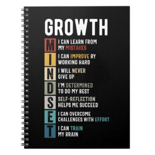 Growth Mindset Definition - Motivational Quote  Notebook