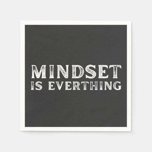 Growth Mindset Entrepreneur Teacher Fitness Motiva Napkin (Front)