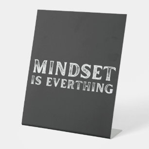 Growth Mindset Entrepreneur Teacher Fitness Motiva Pedestal Sign