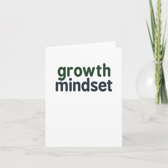 Growth Mindset Inspirational Quote Sticker  Card (Front)