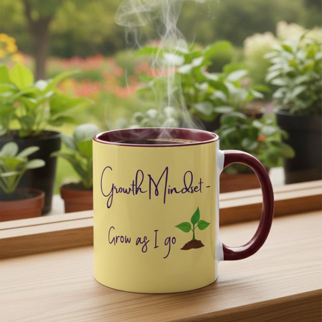 Growth Mindset Motivational Positive Quote Coffee  Mug (Creator Uploaded)