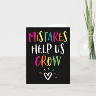 Growth Mindset Positive Back to School Teacher St Card