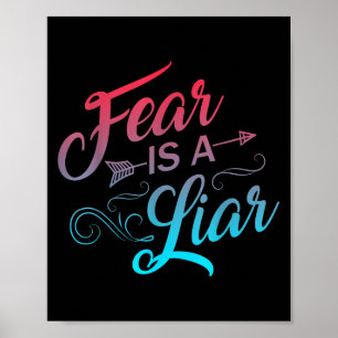 Growth Mindset Teacher Fear Is A Liar  Poster
