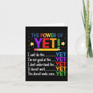 Growth Mindset Teacher Kindness Power Of Yet Inspi Card