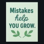 Growth Mindset Wall Art for kids<br><div class="desc">Teach resilience with this positive message perfect for classrooms or homeschool spaces.</div>