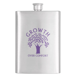 Growth Over Comfort Hip Flask