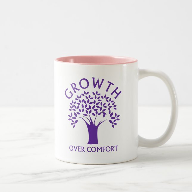 Growth Over Comfort Two-Tone Coffee Mug (Right)