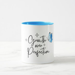 Growth Over Perfection Inspirational Quote Mug