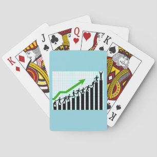 Growth Success Progress Bar Chart Playing Cards