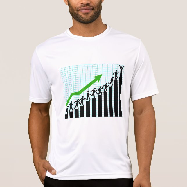 Growth Success Progress Bar Chart T-Shirt (Front)