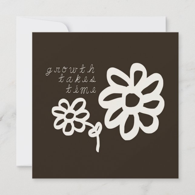 Growth Takes Time Motivational Inspiring Postcard  (Front)
