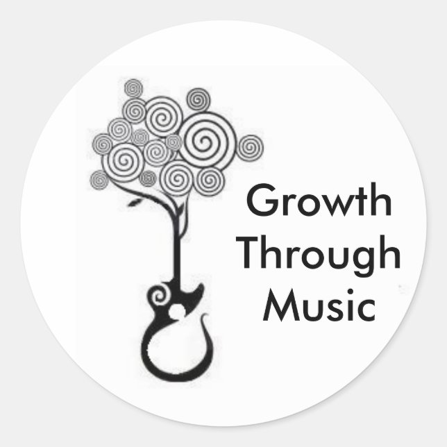 Growth Through Music Sticker (Front)