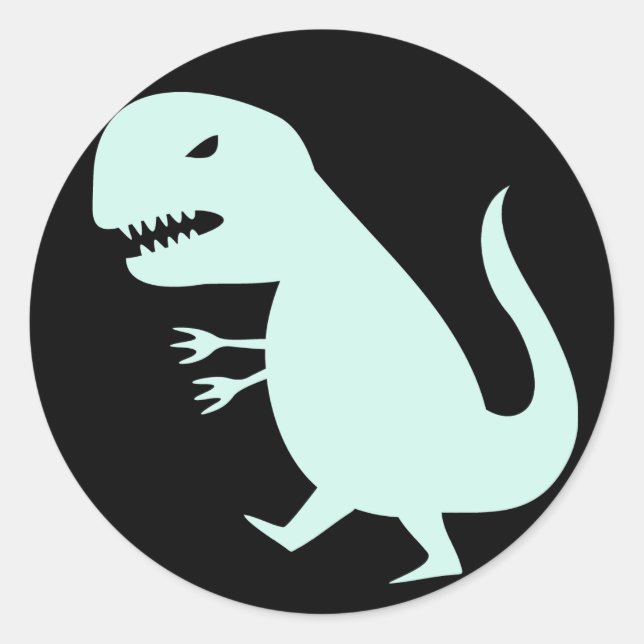 Grr Dinosaur Classic Round Sticker (Front)