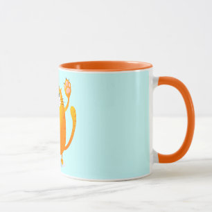 Grr! Funny cartoon cat, mug