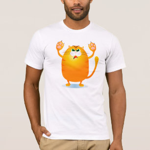 Grr! Funny cartoon cat, t-shirt