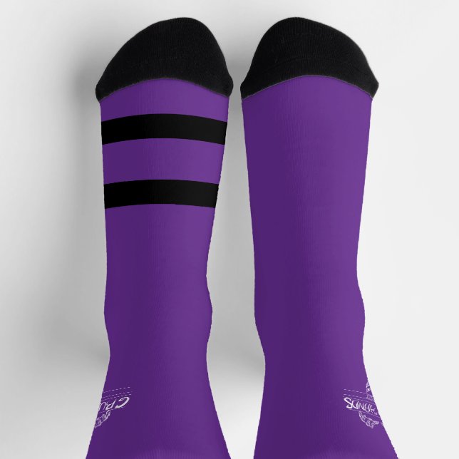 Grubby Hands Purple Crew Socks (Top)