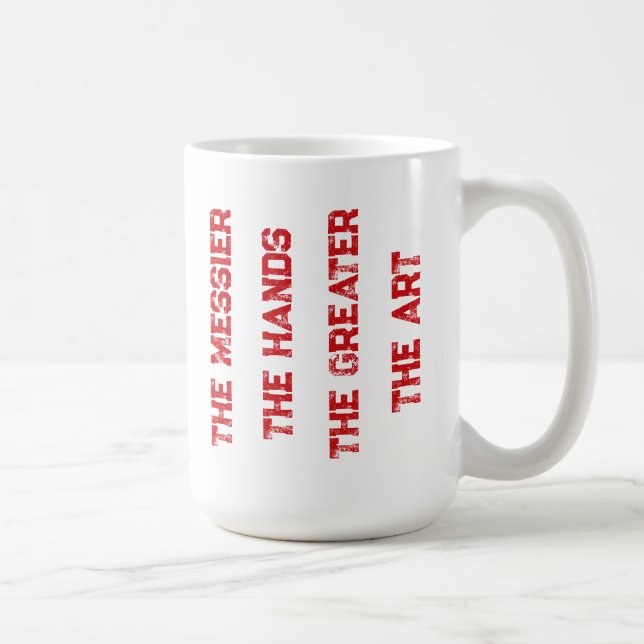 Grubby Hands Studio Logo + Motto Mug (Right)