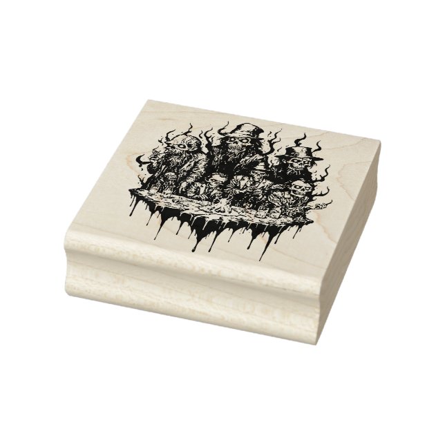 Gruesome Skeleton Crew Rubber Stamp (Stamp)