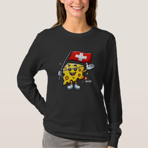 Grüezi - Funny Swiss Cheese Cartoon Switzerland Na T-Shirt