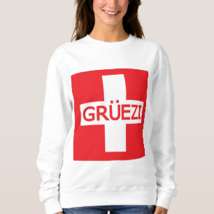 Gruezi Switzerland Flag Sweatshirt
