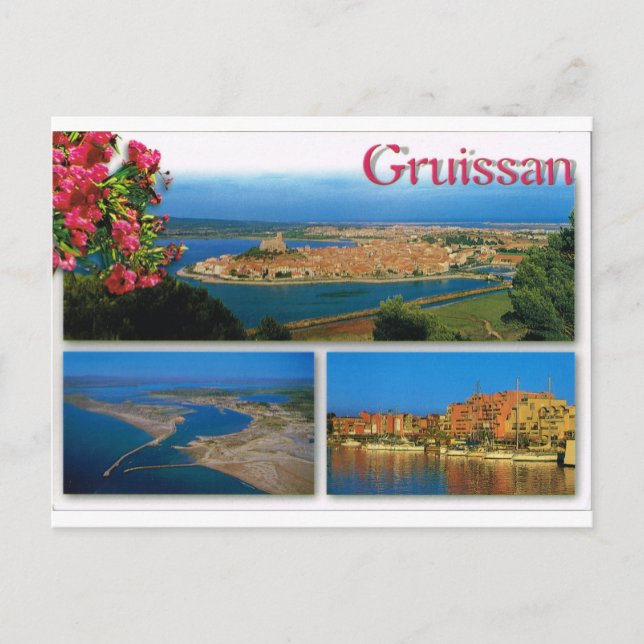 Gruissan, Cote d'Azur, multiview Postcard (Front)