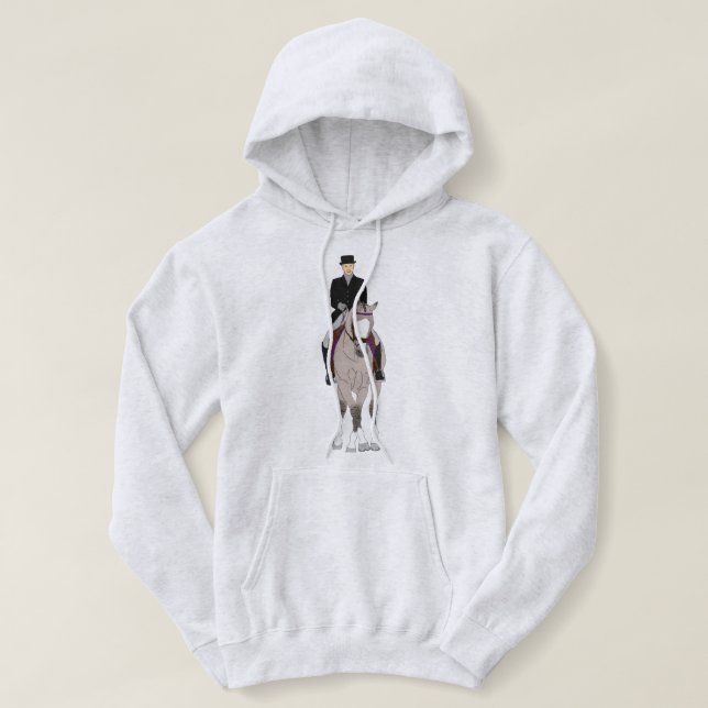Grulla Equestrian Dressage Horse Hoodie (Design Front)
