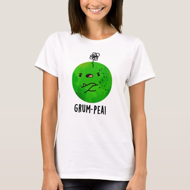 Grum-pea Funny Veggie Pun  T-Shirt (Front)