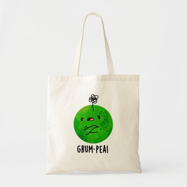 Grum-pea Funny Veggie Pun  Tote Bag (Front)