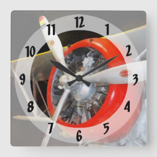 Grumman F3F-2 Biplane Square Wall Clock
